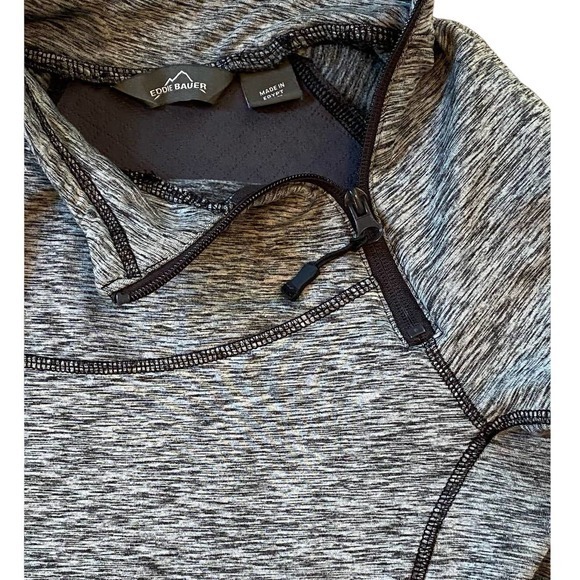 Eddie Bauer Grey Athletic Sports Running Jacket Sweatshirt Pull Over Size Medium - Picture 4 of 8